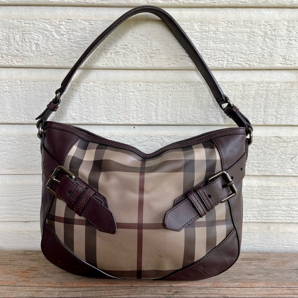Burberry Handbags - Burberry Nova Check Haymarket Hobo